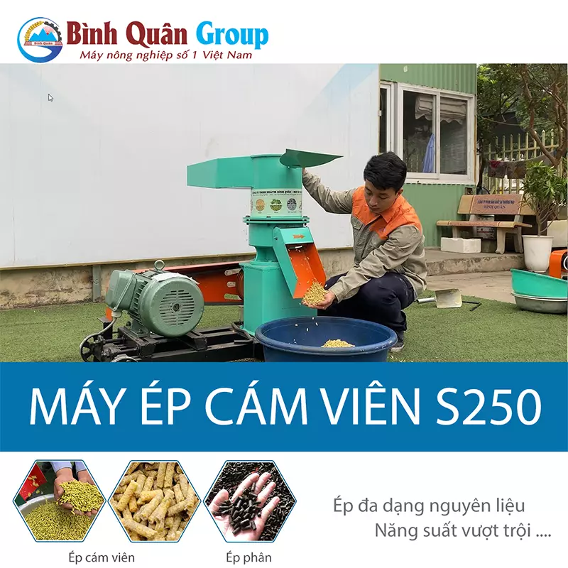Giới thiệu máy ép cám viên S250